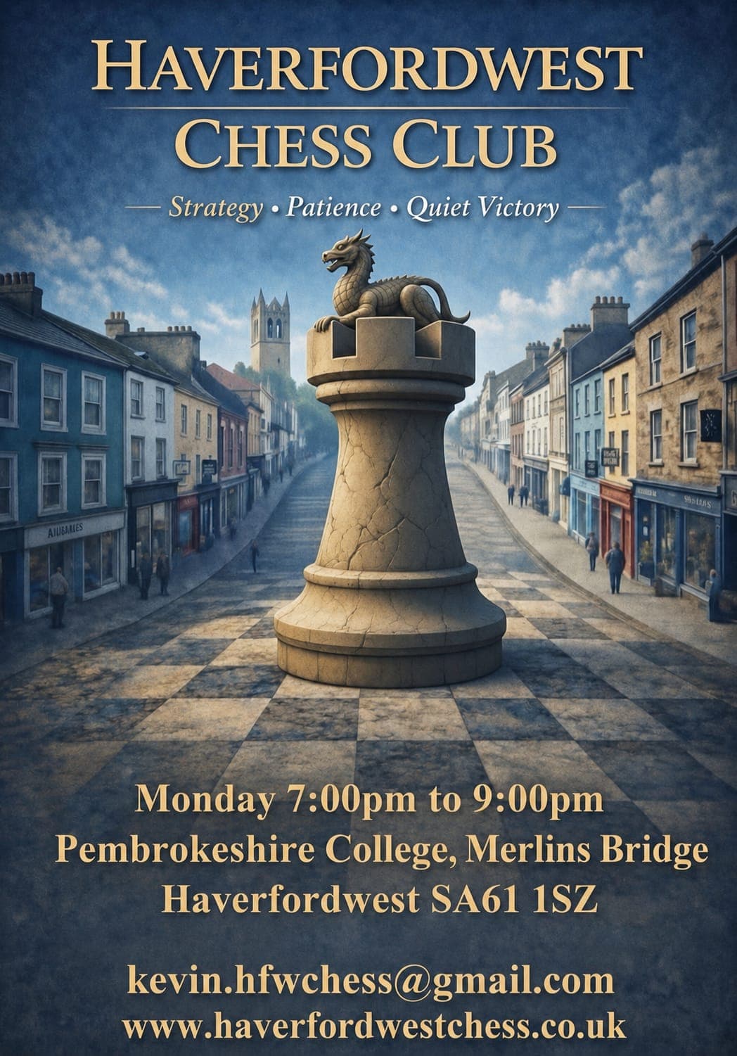 Haverfordwest Chess Club at Pembrokeshire College, chess in Pembrokeshire every Monday